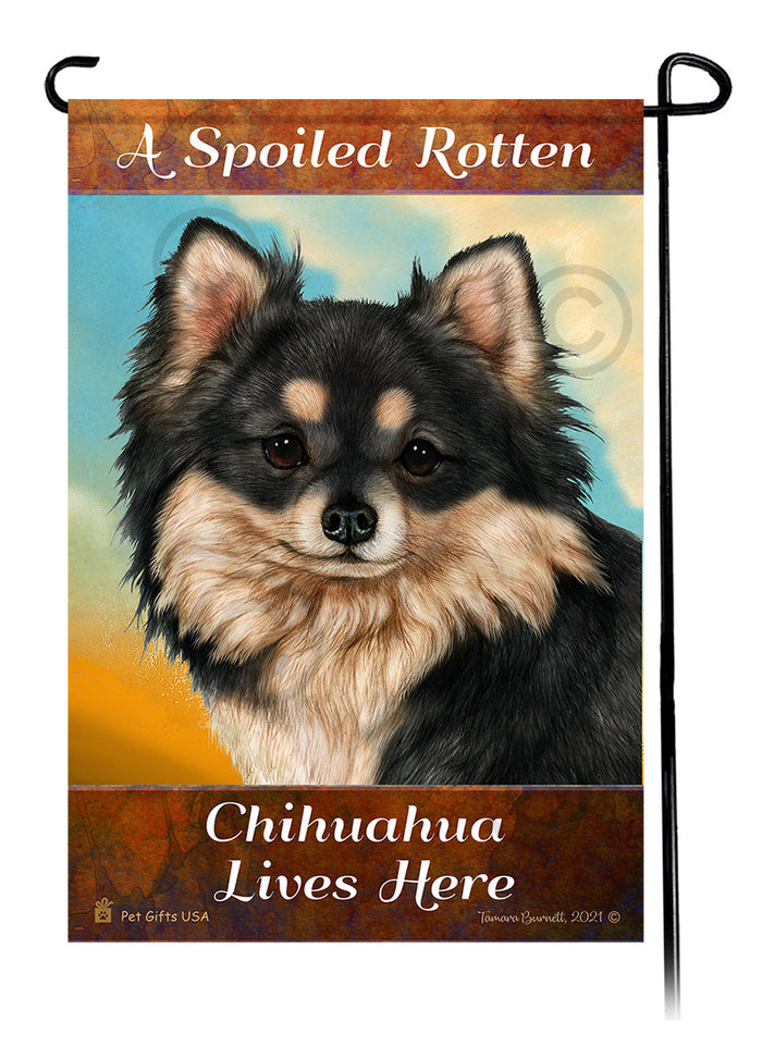 Chihuahua Spoiled Rotten Garden Flags