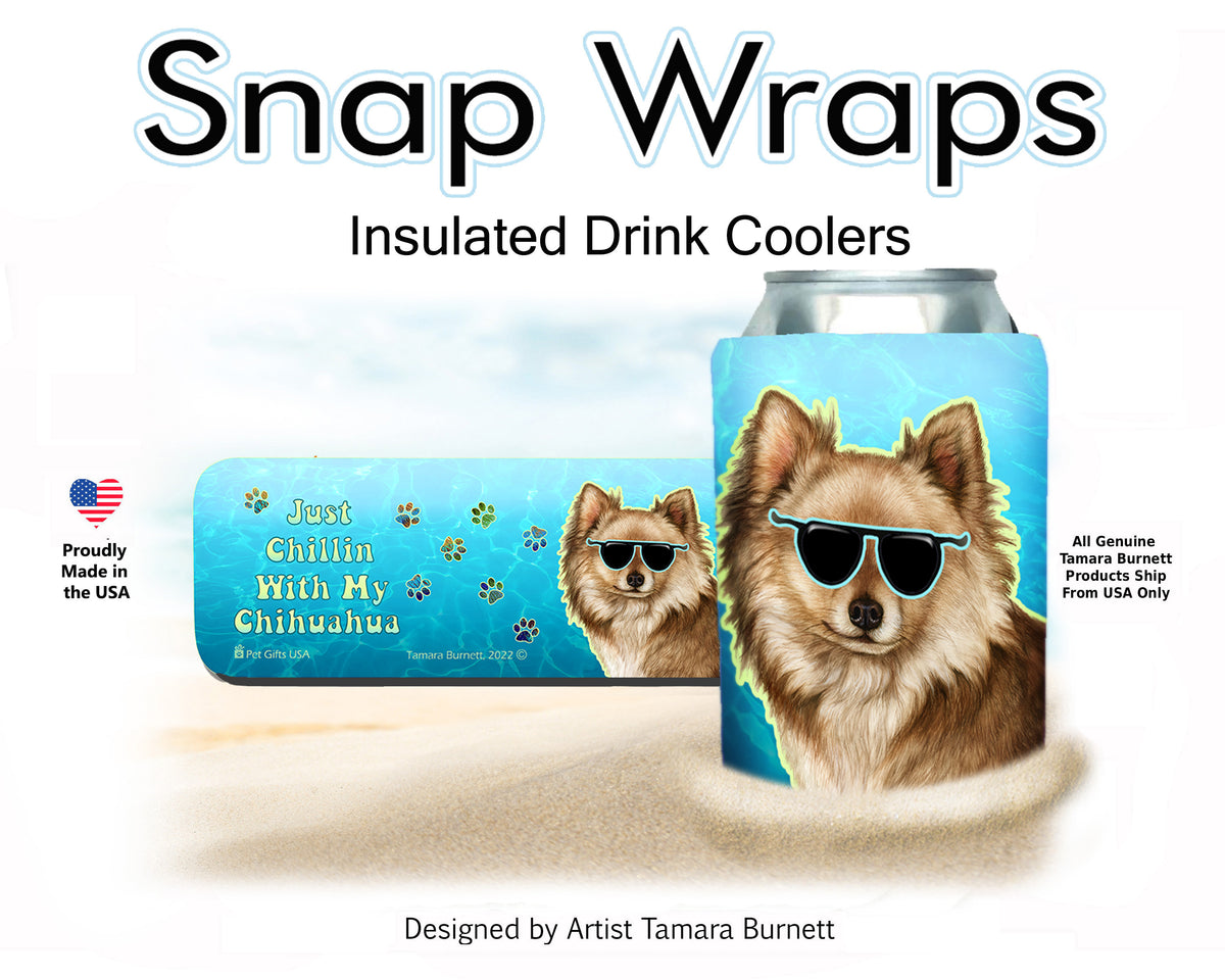 Chihuahua Long Hair Fawn Snap Wrap Cozy