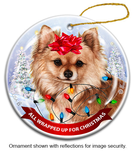 Chihuahua Long Hair Red Ornament