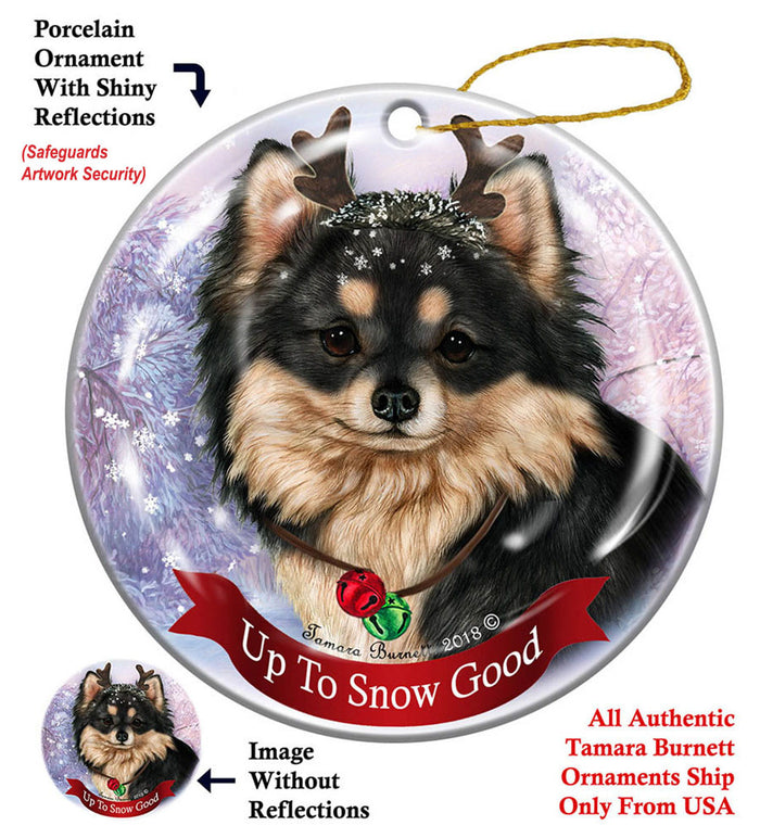 Chihuahua Long Haired - Up To Snow Good Ornament