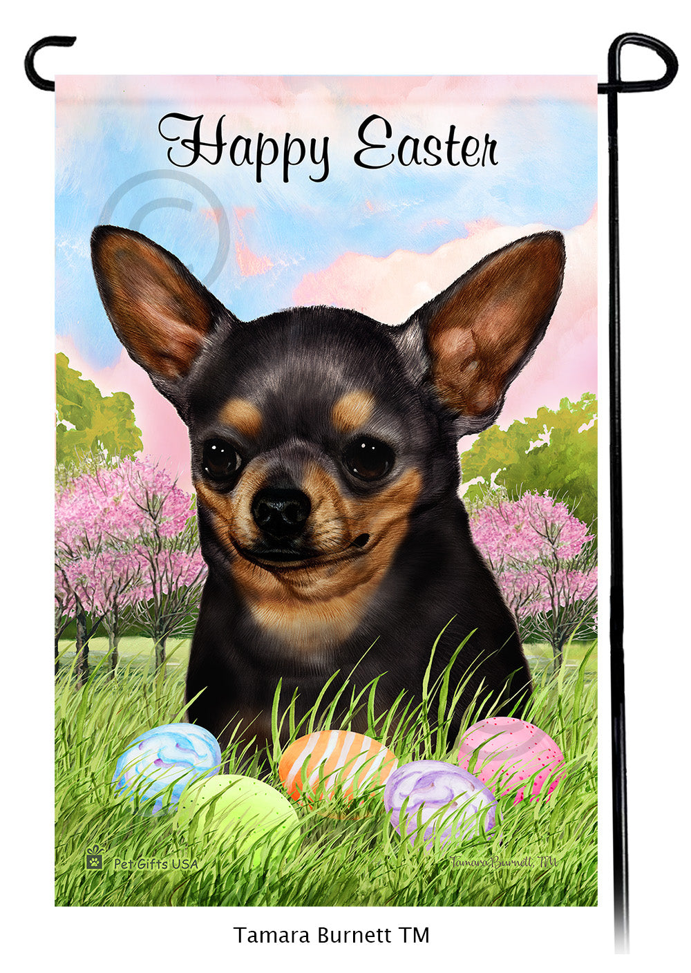 Chihuahua Happy Easter - Garden Flag