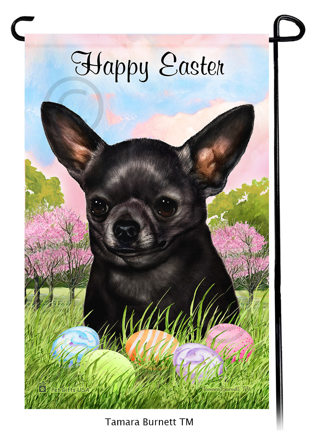 Chihuahua Happy Easter - Garden Flag