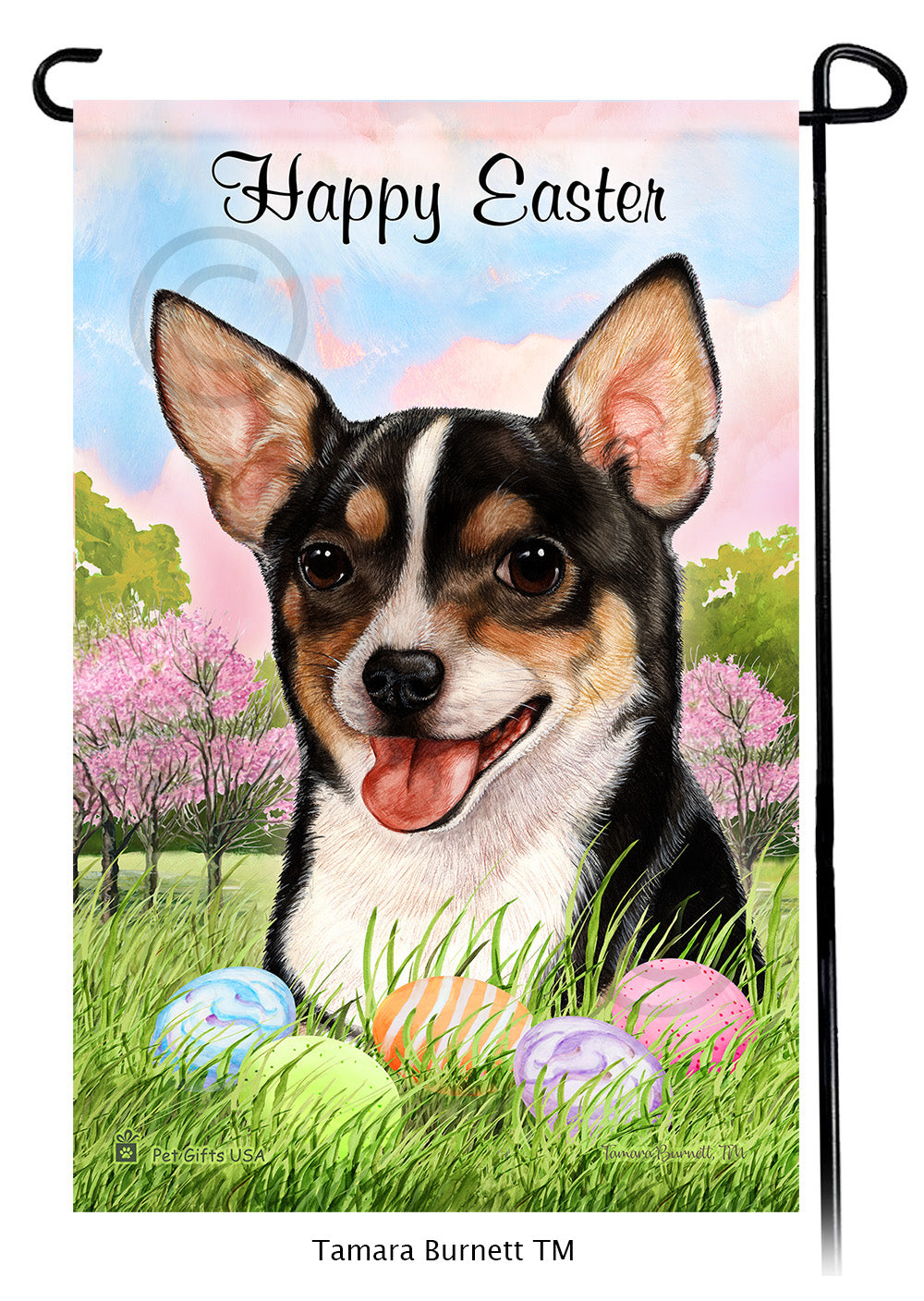 Chihuahua Happy Easter - Garden Flag