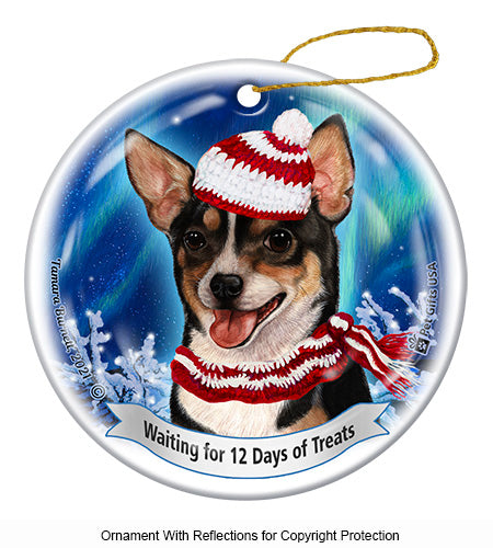 Chihuahua Short Haired Tri-Color Ornament