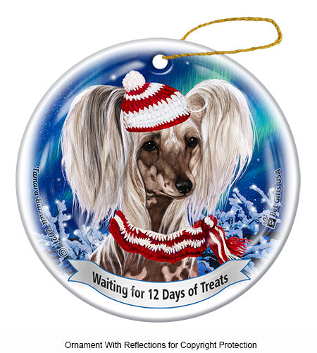 Chinese Crested 12 Days of Treats Ornament