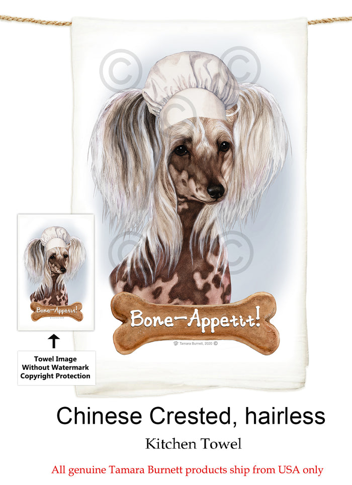 Chinese Crested Flour Sack Towel