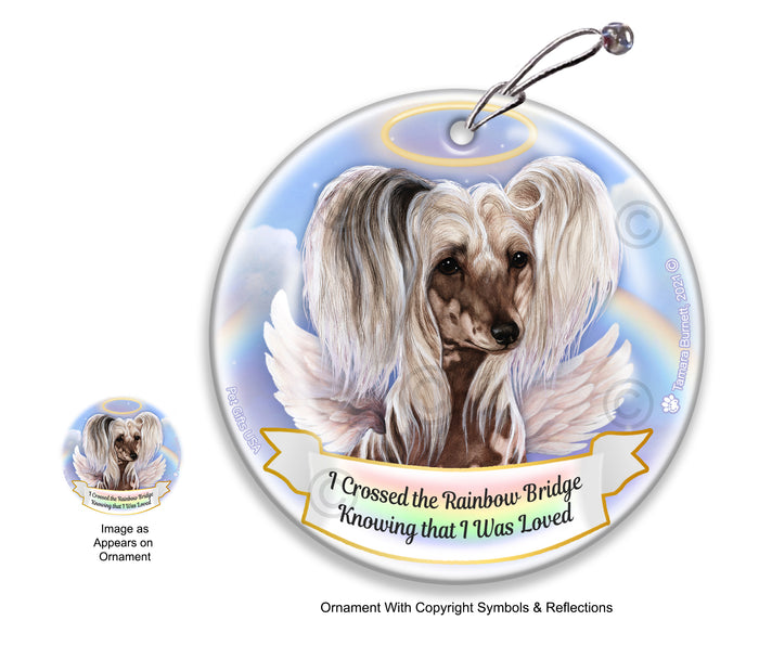 Chinese Crested Rainbow Bridge Memorial Ornament