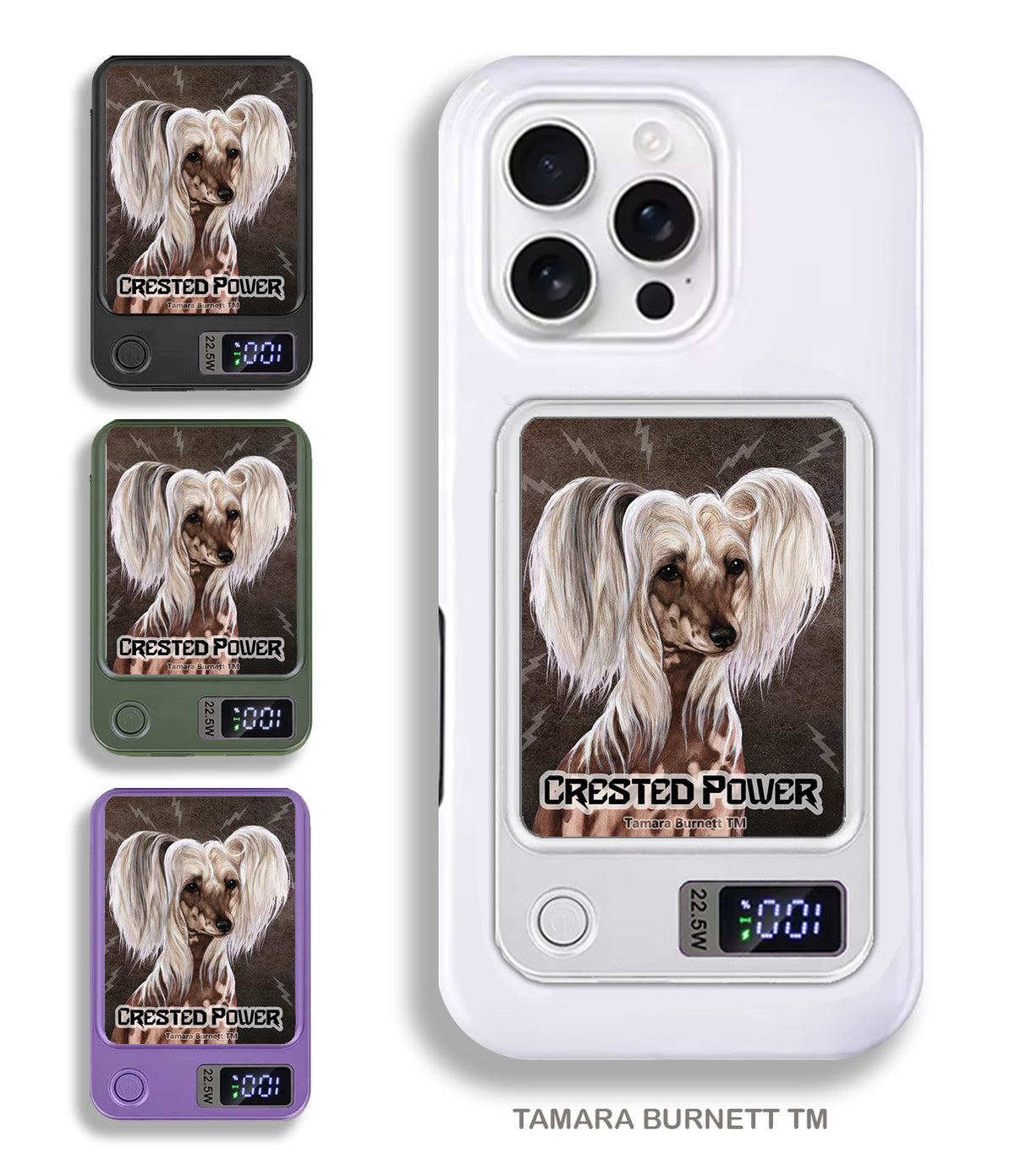 Chinese Crested Hairless Phone Bank Wireless Charger