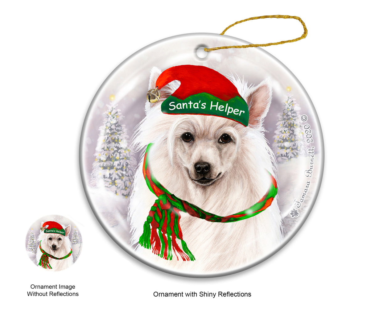 Chinese Crested Powder Puff Ornament