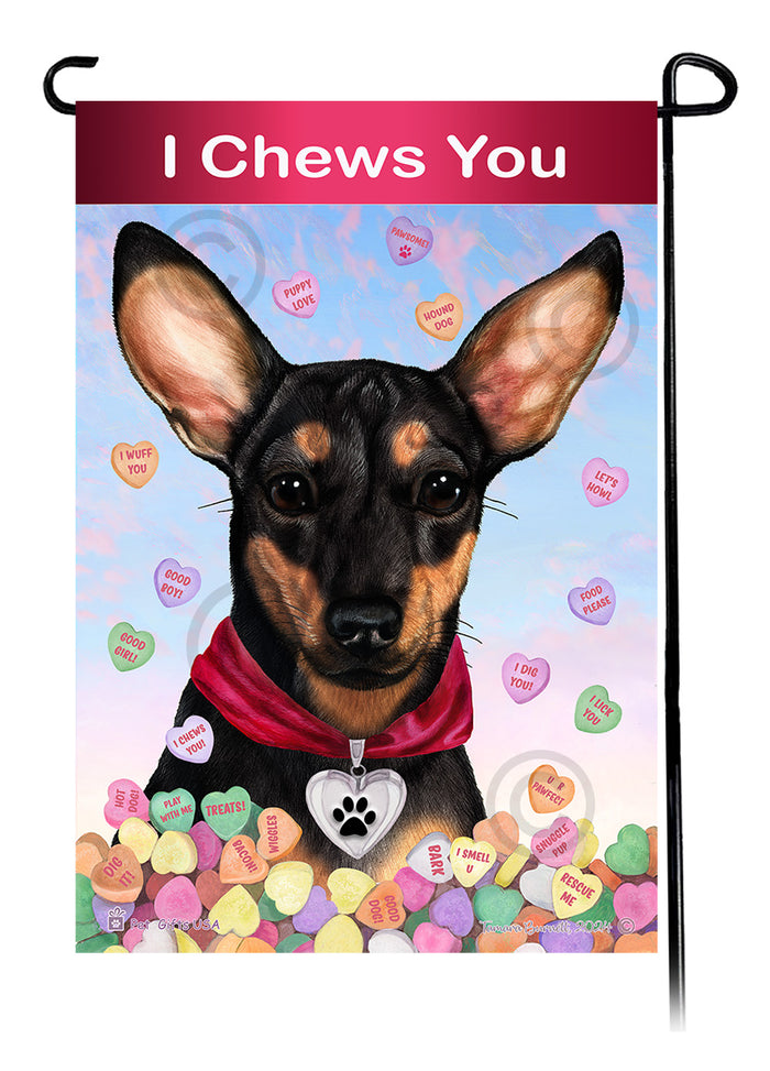 Chiweenie Valentine Sweetheart Garden Flags