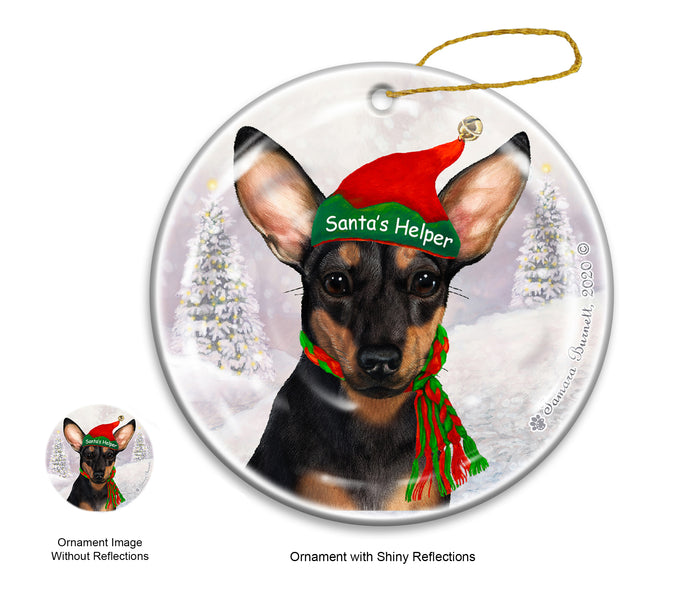 Chiweenie - Santa's Helper Ornament