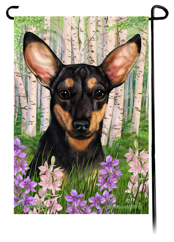 Chiweenie Spring Flowers Garden Flags