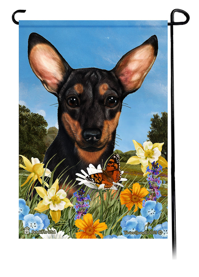 Chiweenie Summer Flowers Garden Flags
