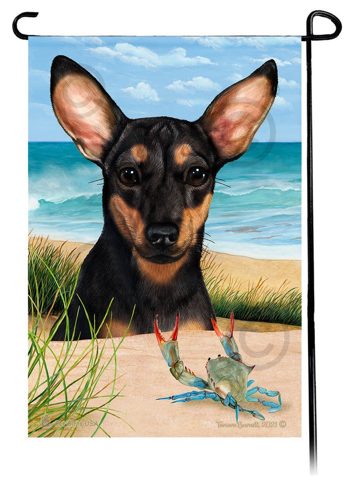 Chiweenie Summer Flowers Garden Flag
