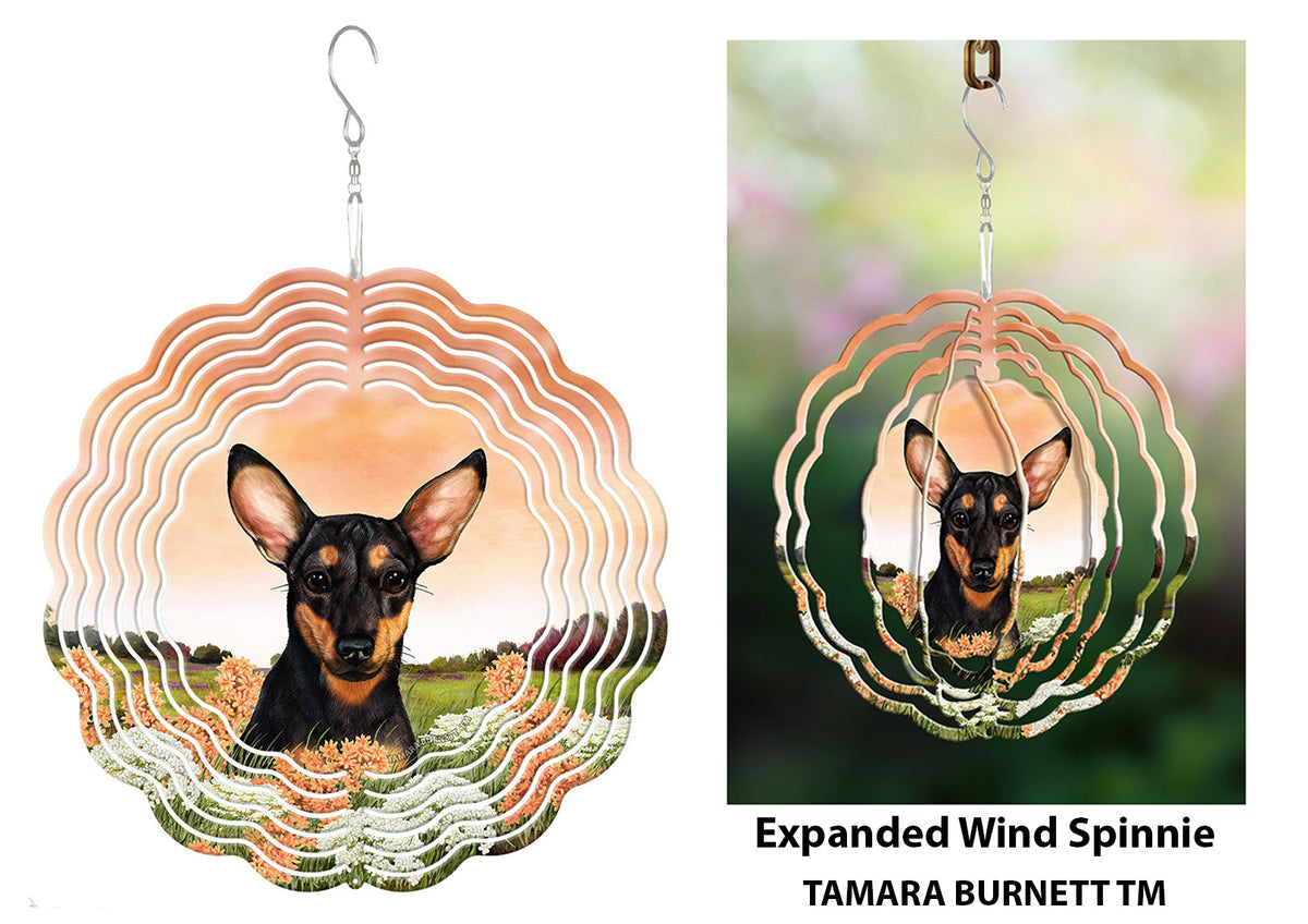Chiweenie Black and Tan Wind Spinner