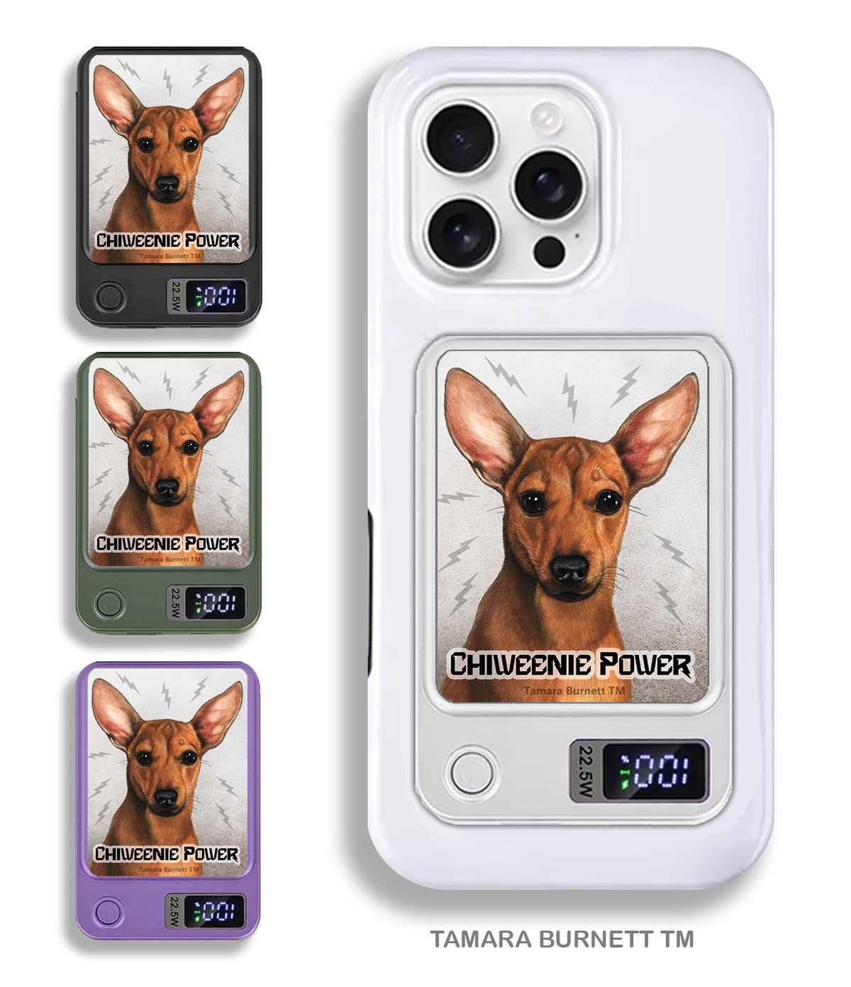 Chiweenie Red Phone Bank Wireless Charger