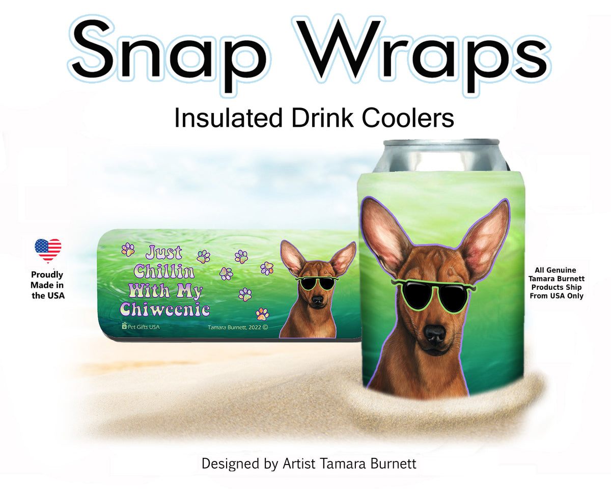Chiweenie Red Snap Wrap Cozy