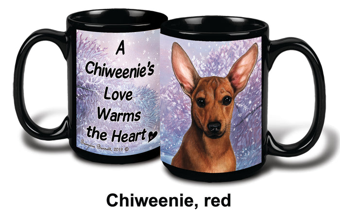 Chiweenie Red Winter Mug 15 oz