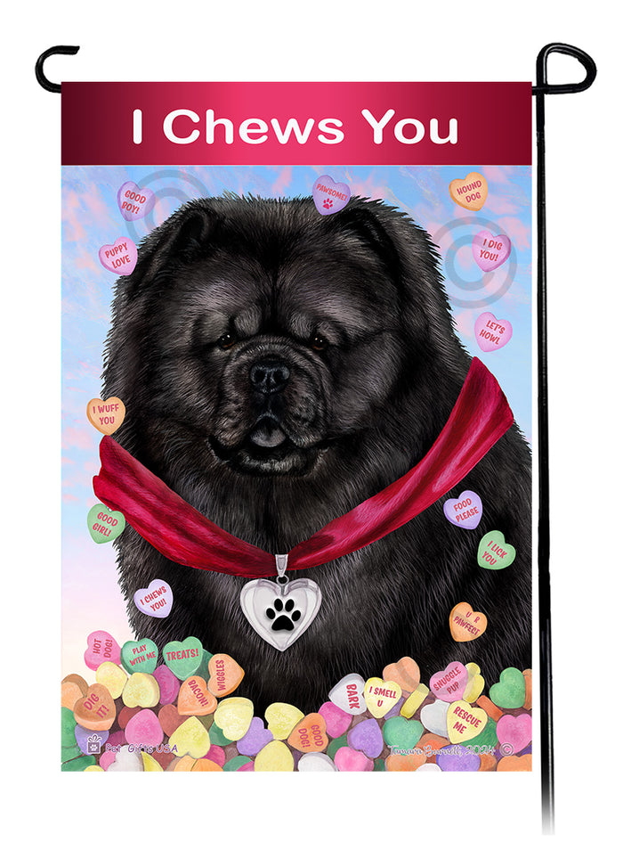 Chow Chow Valentine Sweetheart Garden Flags