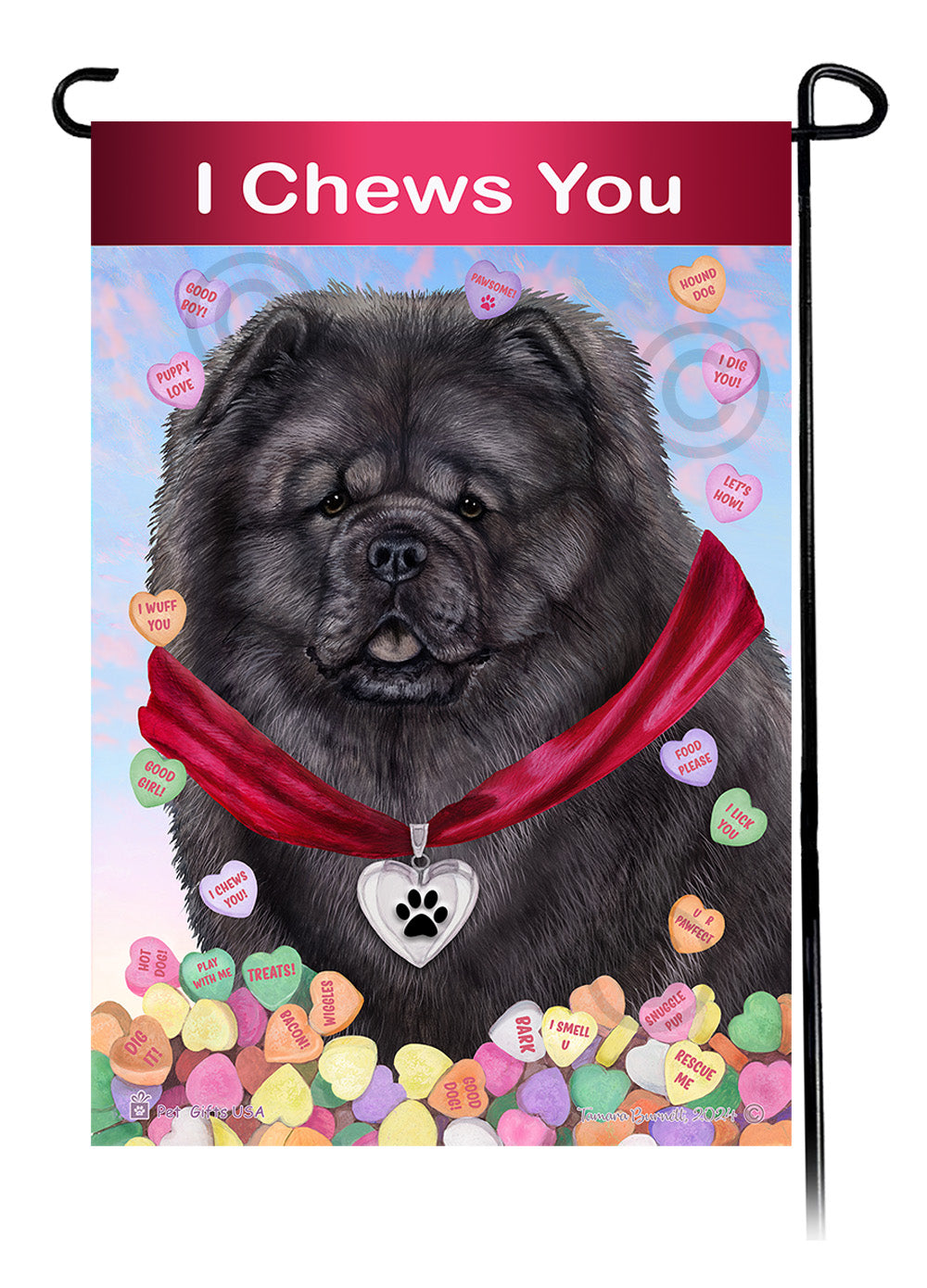 Chow Chow Valentine Sweetheart - Garden Flag