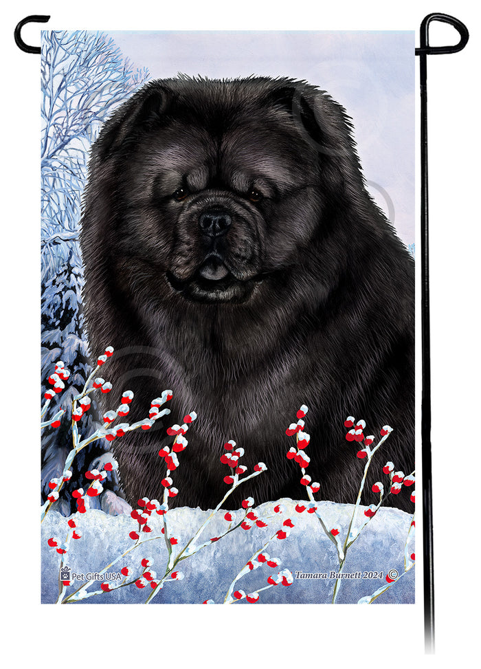 Chow Chow Winterberries Garden Flags