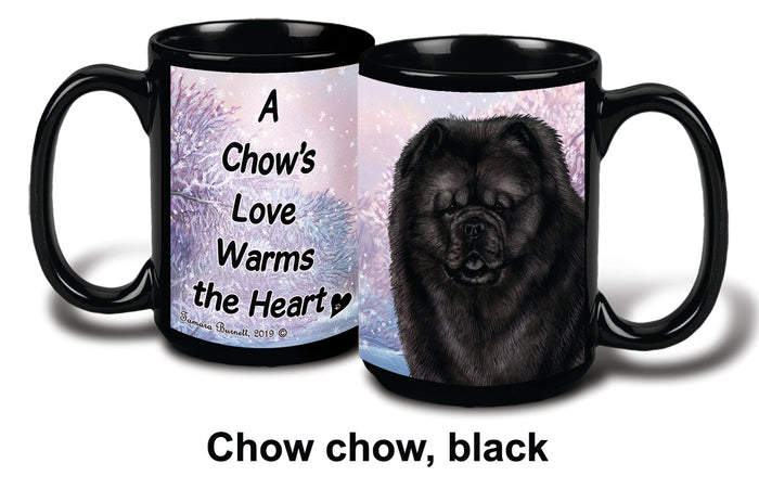 Chow Chow Black Winter Mug 15 oz