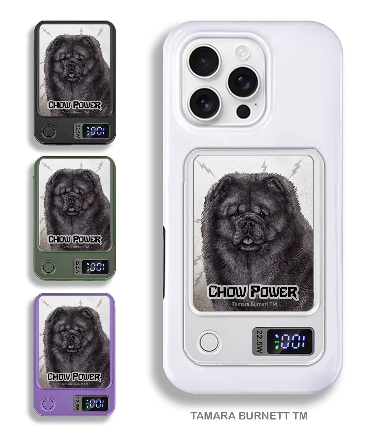 Chow Chow Blue Phone Bank Wireless Charger