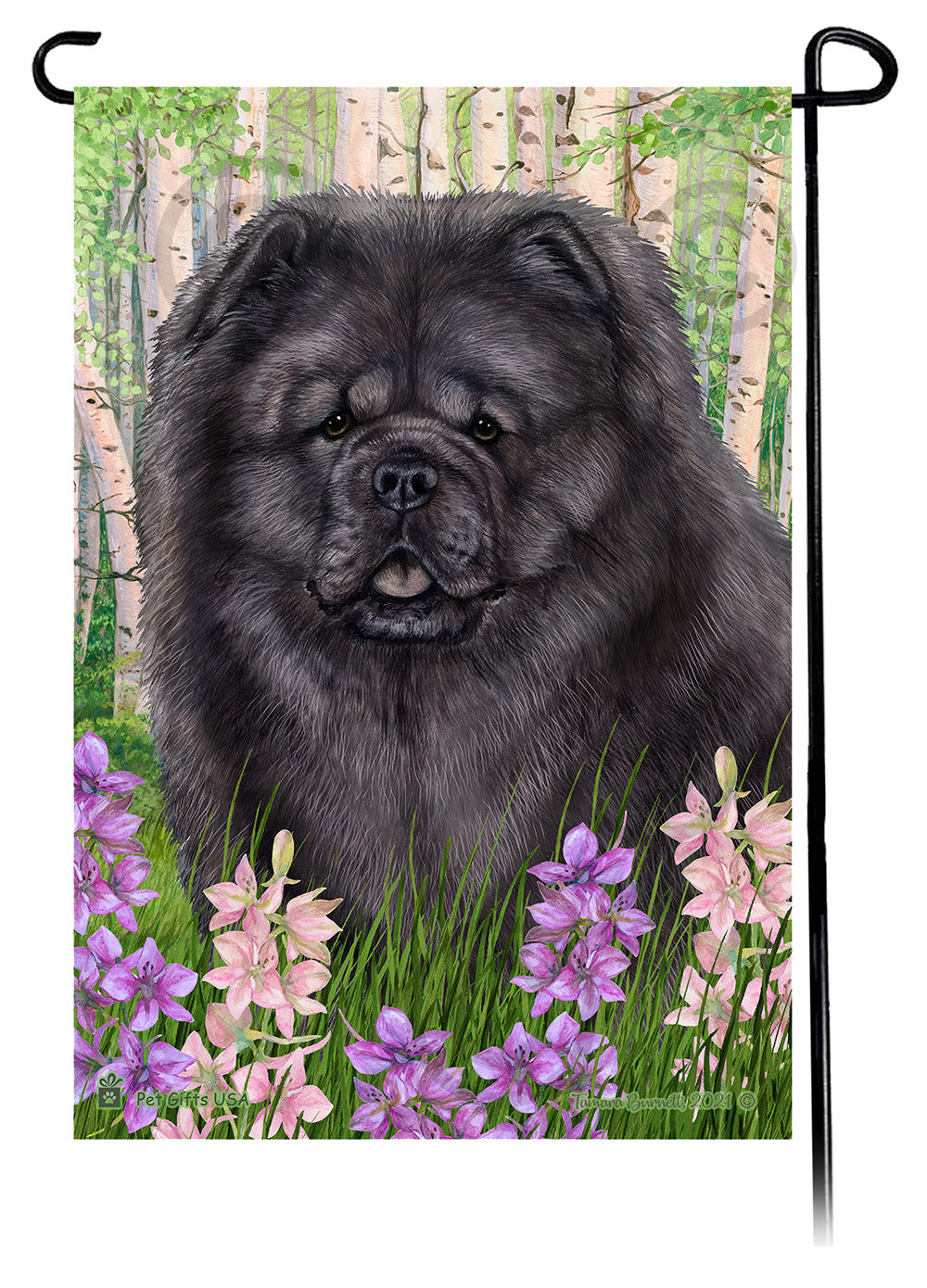 Chow Chow Spring Flowers - Garden Flag