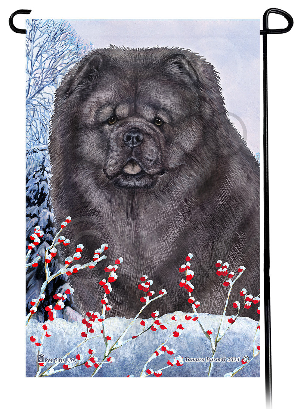 Chow Chow Winterberries - Garden Flag