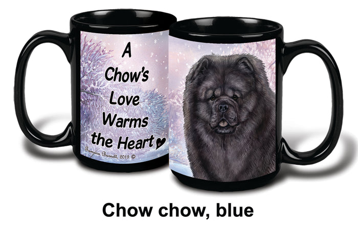 Chow Chow Blue Winter Mug 15 oz