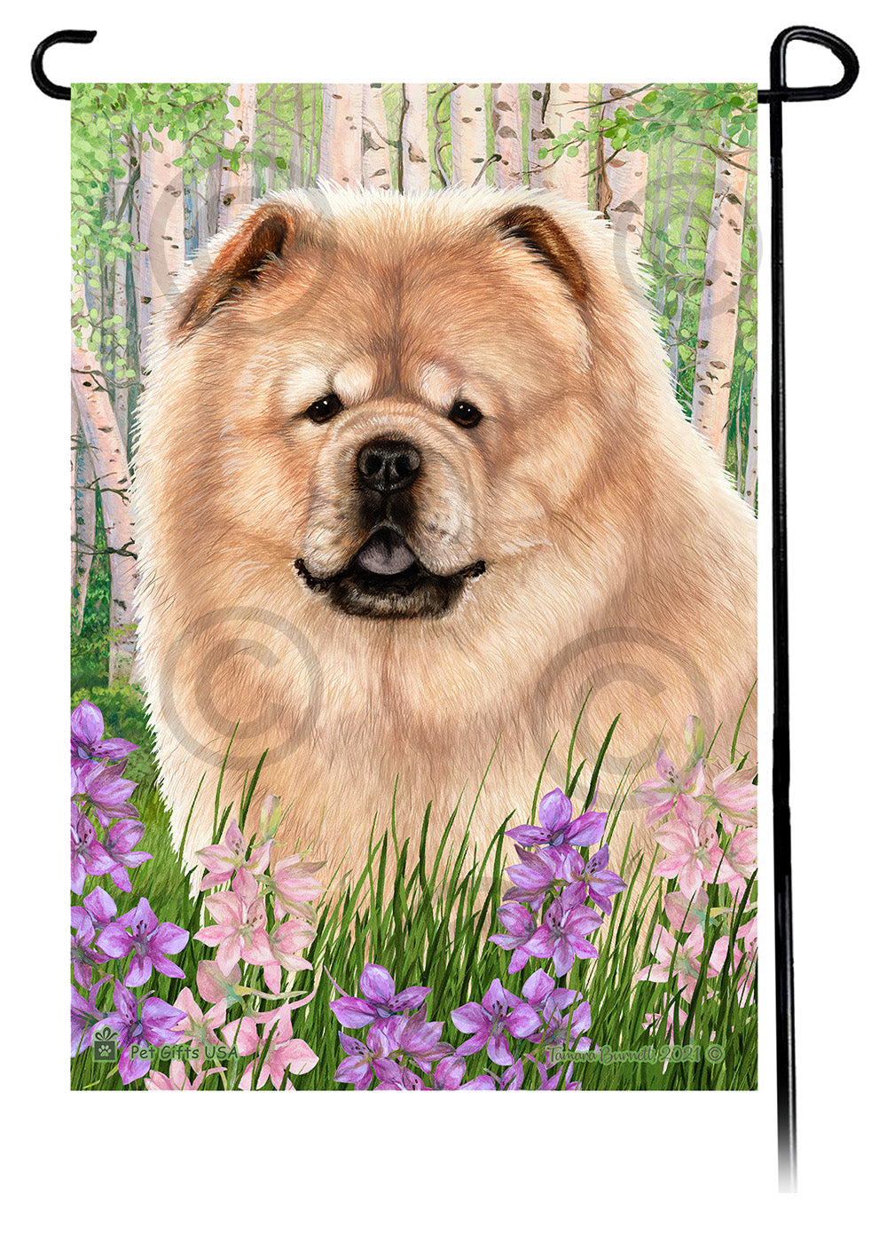 Chow Chow Spring Flowers - Garden Flag
