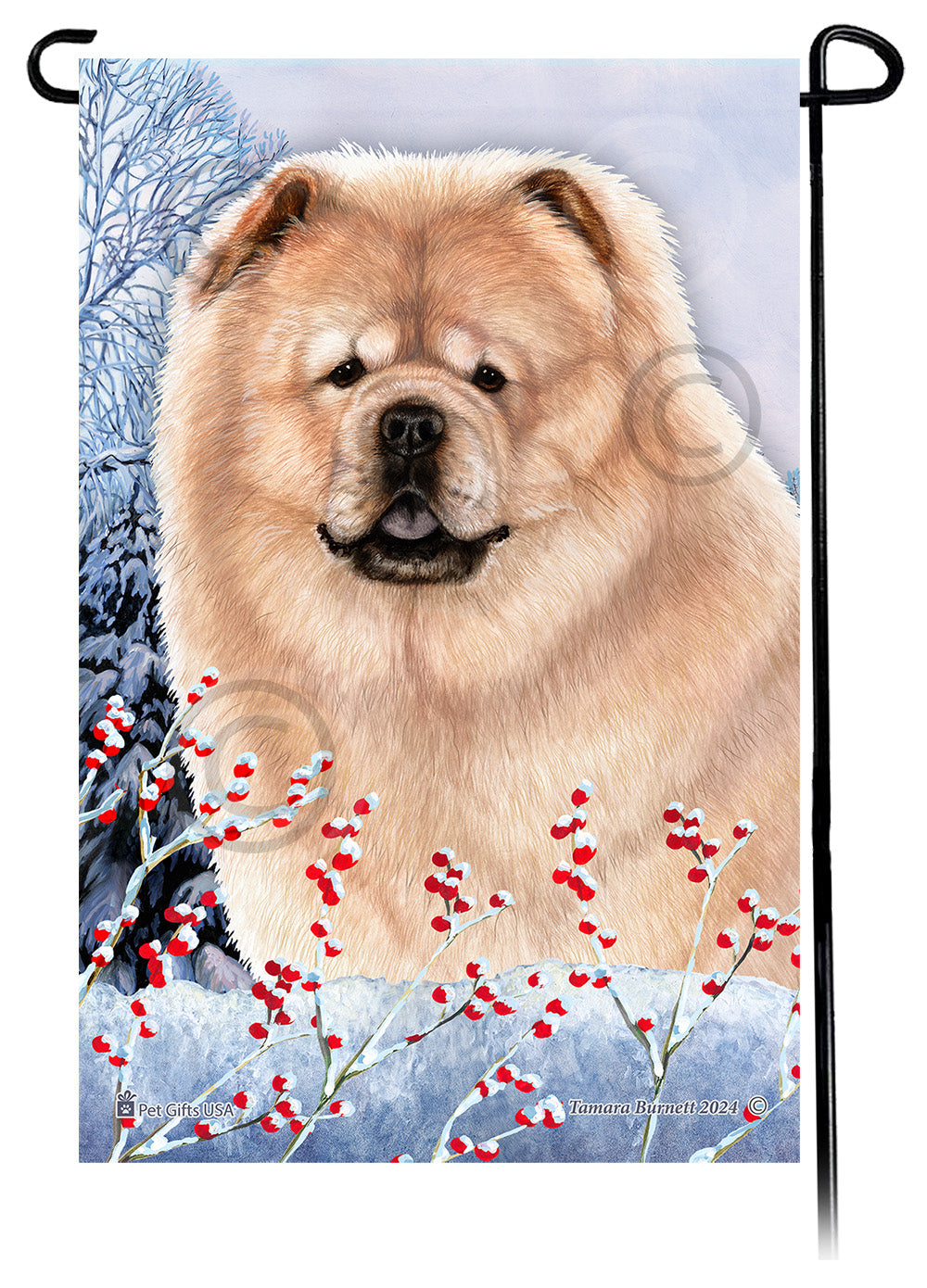 Chow Chow Winterberries - Garden Flag
