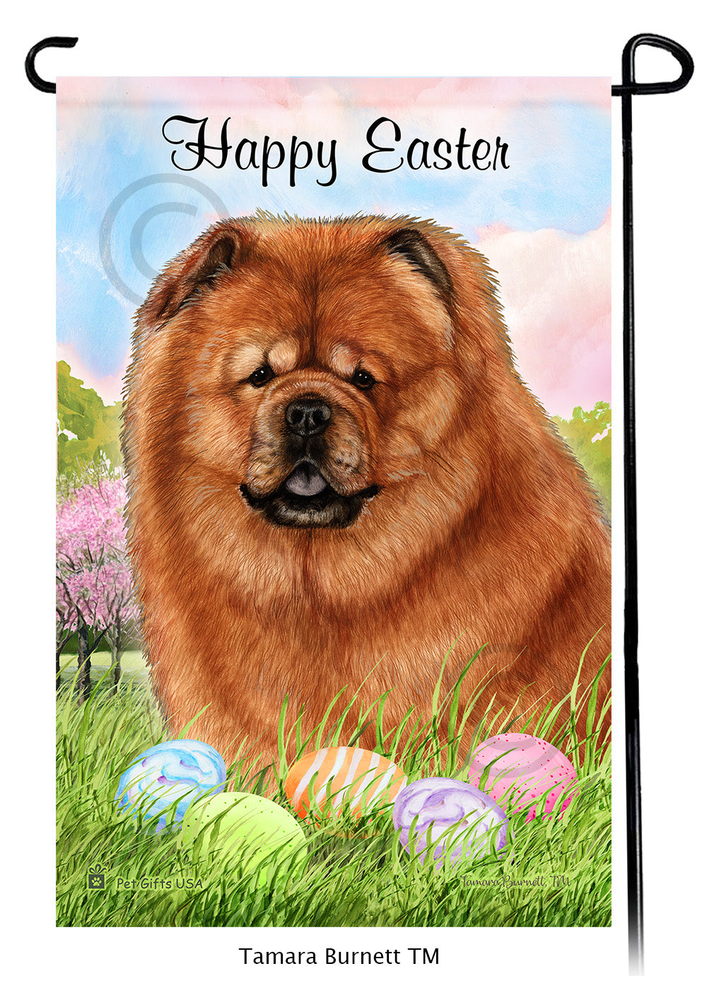 Chow Chow Happy Easter - Garden Flag