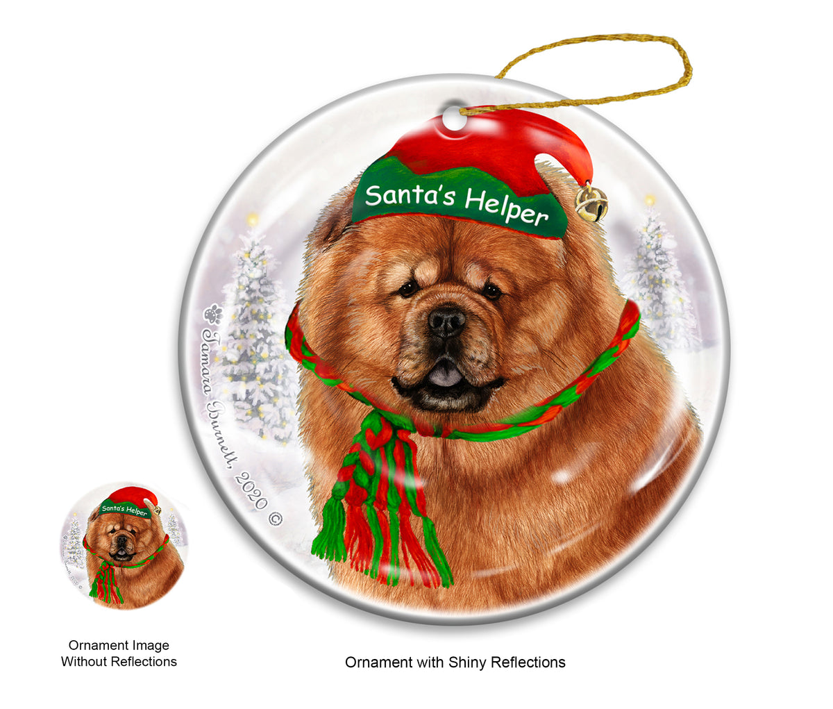 Chow Chow Red Ornament
