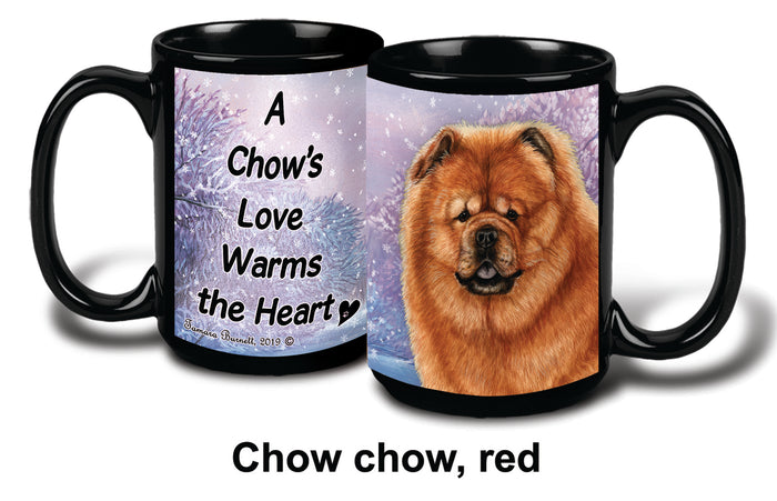 Chow Chow Red Winter Mug 15 oz