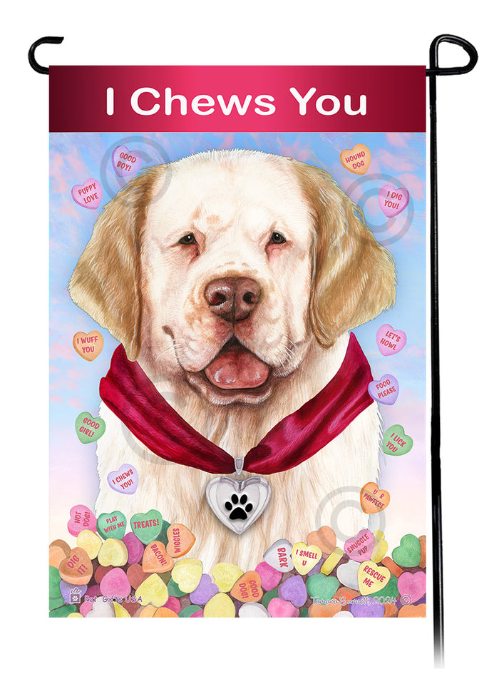 Clumber Spaniel Valentine Sweetheart Garden Flags