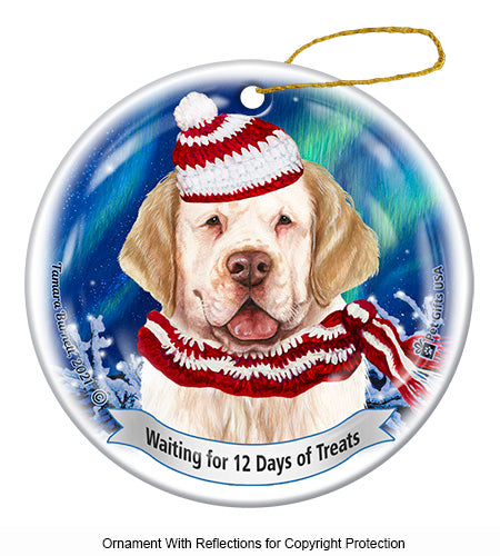 Clumber Spaniel Lemon/White Ornament