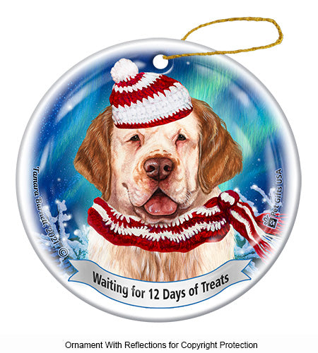 Clumber Spaniel 12 Days of Treats Ornament