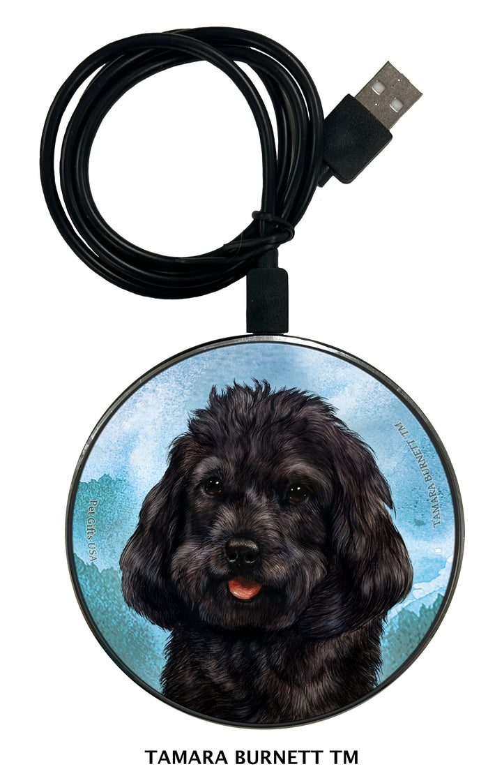 Cockapoo Black Zoomies Wireless Charger