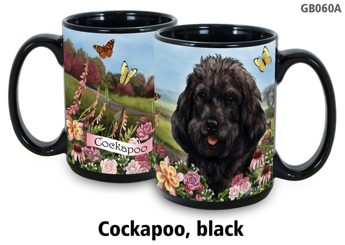Cockapoo Black - Garden Party Fun Mug 15 oz