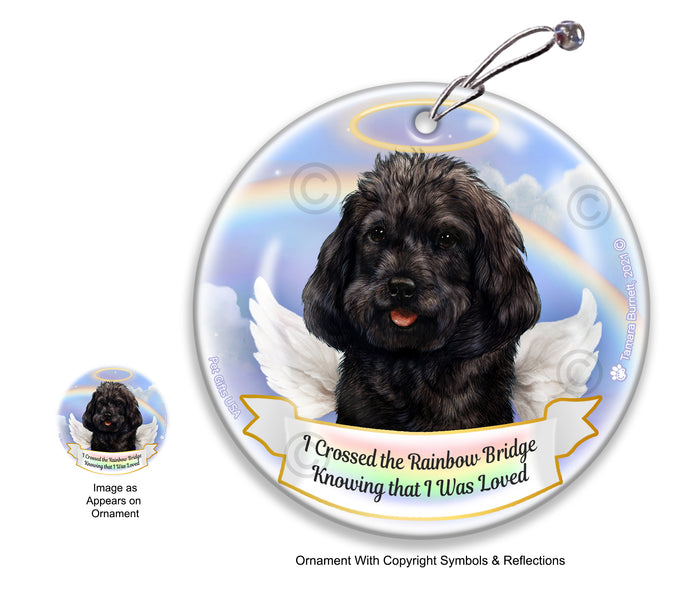 Cockapoo Rainbow Bridge Memorial Ornament