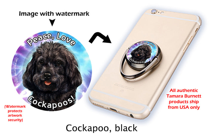 Cockapoo Black Phone Stand