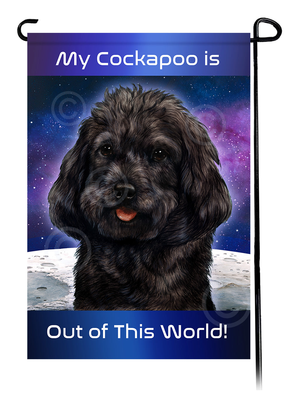Cockapoo Out Of This World Garden Flags