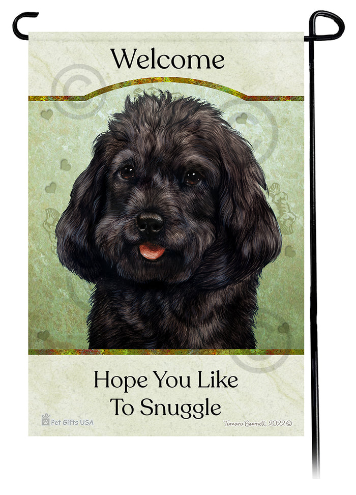 Cockapoo Hope You Like To Snuggle Garden Flags