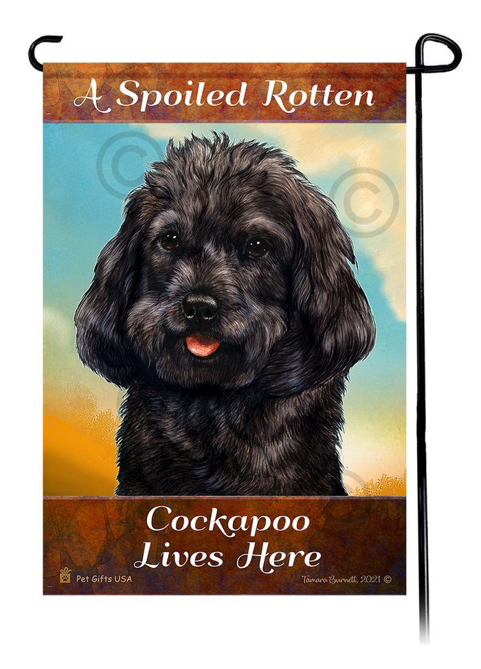 Cockapoo Spoiled Rotten Garden Flags