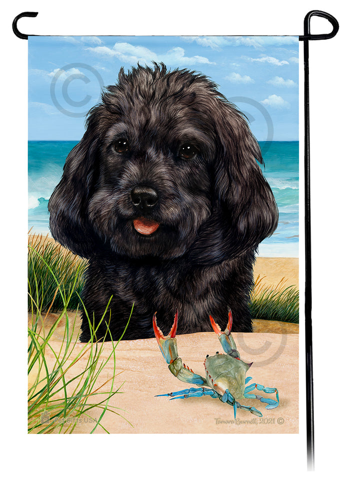 Cockapoo Summer Flowers Garden Flag