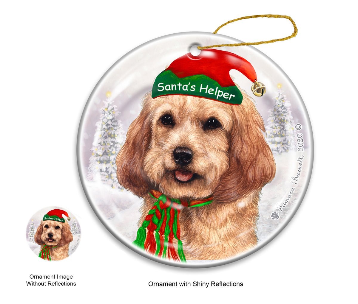 Cockapoo Buff Ornament