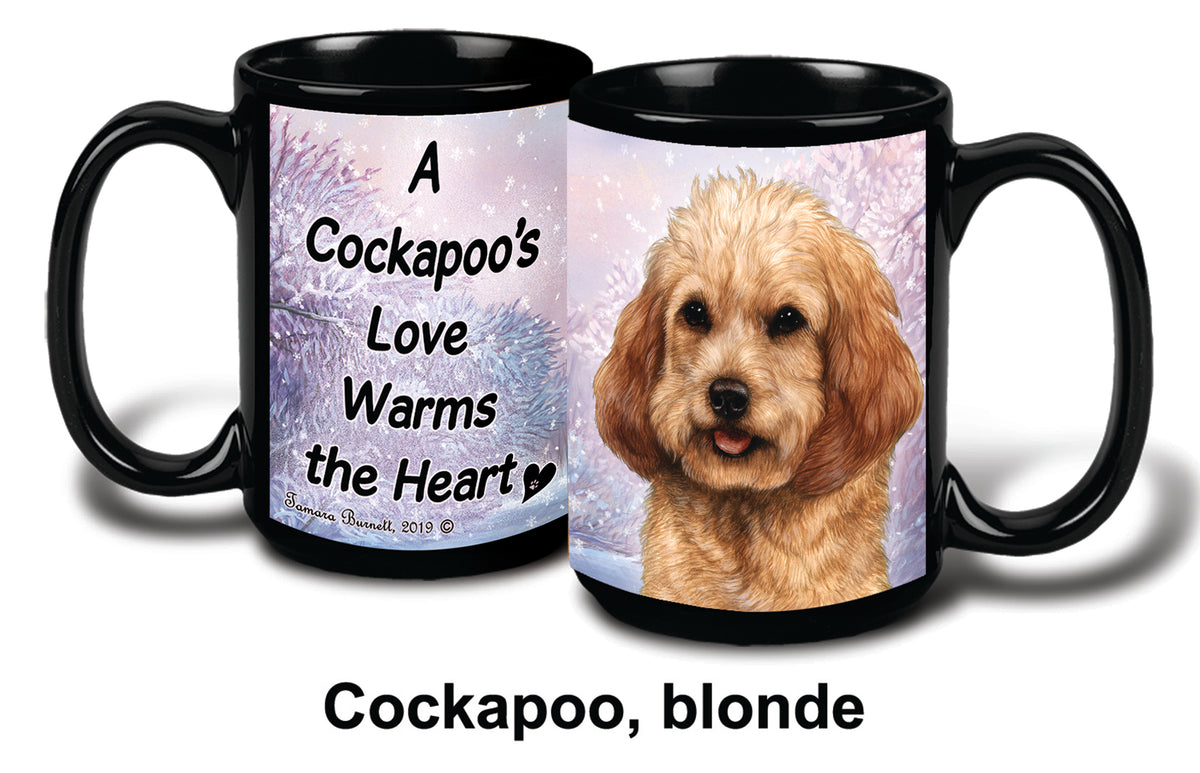 Cockapoo Blonde Winter Mug 15 oz