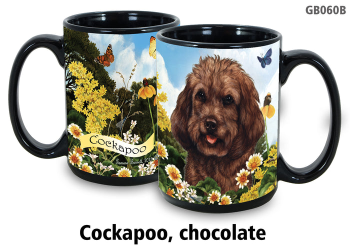 Cockapoo Chocolate - Garden Party Fun Mug 15 oz