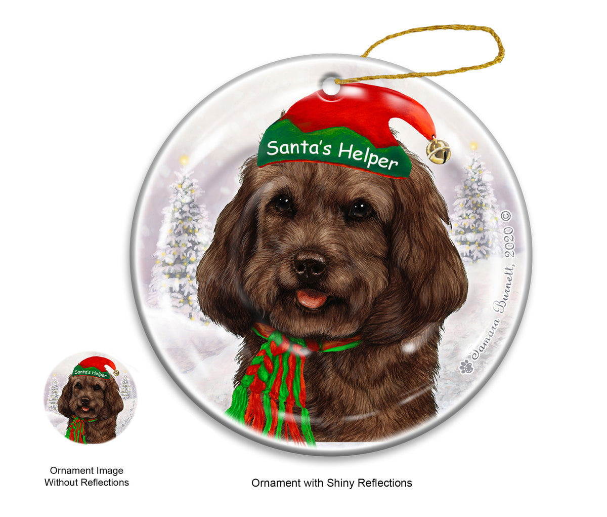 Cockapoo Chocolate Ornament